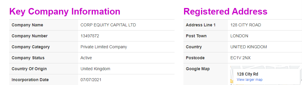 Corp Equity Capital License and Registration